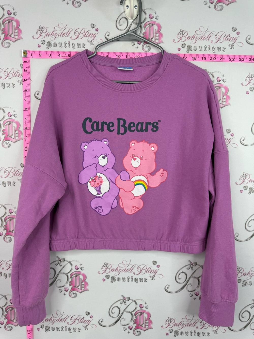 Care Bears Purple & Pink Cropped Sweatshirt